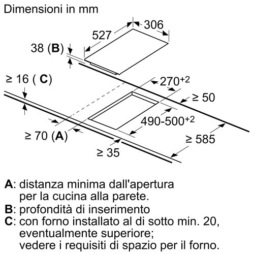 Bosch PKF375FP2E Piano cottura elettrico Domino Serie 6 30 cm con profili
