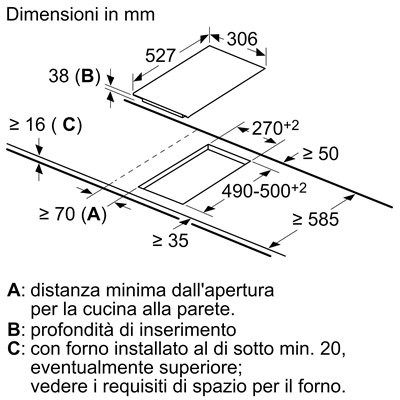 Bosch PKF375FP2E Piano cottura elettrico Domino Serie 6 30 cm con profili