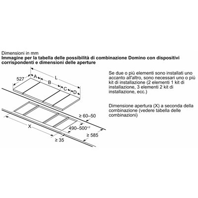 Bosch PKF375FP2E Piano cottura elettrico Domino Serie 6 30 cm con profili