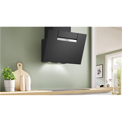 Bosch DWK67FN60 Cappa a parete Serie 4 60 cm Vetro nero Nero