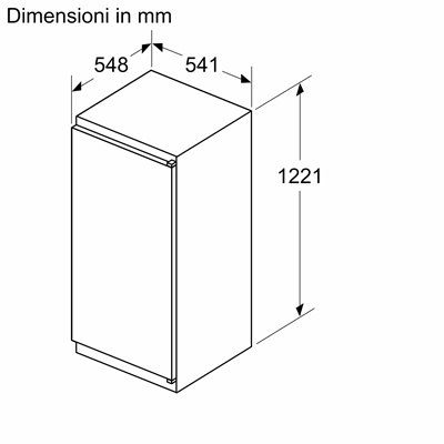 Bosch KIL42NSE0 Frigorifero monoporta da incasso con congelatore Serie 2 122.1 x 54.1 cm cerniera a traino