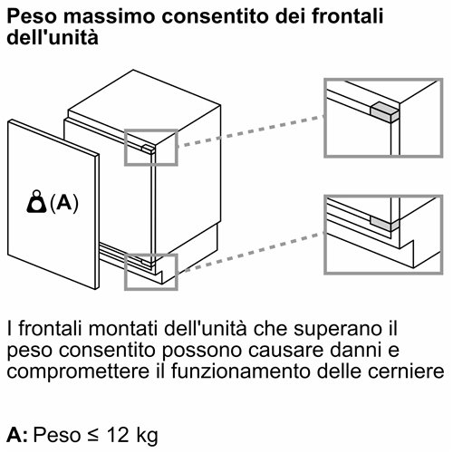 Bosch GUN21ADE0 Congelatore monoporta da incasso Serie 6 82 x 59.8 cm cerniera piatta soft closing