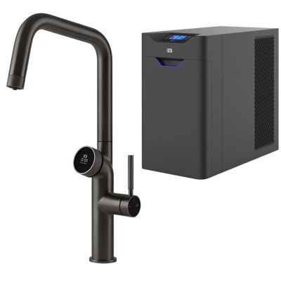 Mezclador digital Gessi Vita 60721 707 + unidad de filtro de agua fría y con gas - negro