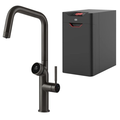 Mezclador digital Gessi Vita 60721 707 + unidad de filtro de agua caliente - negro