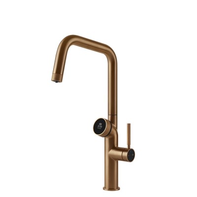 Mezclador digital Gessi Vita 60721 726 + unidad de filtro de agua fría y con gas - bronce