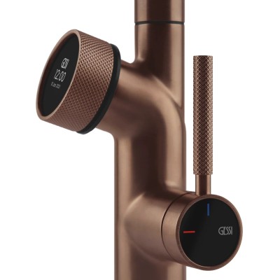 Mezclador digital Gessi Vita 60721 708 + unidad de filtro de agua fría y con gas - cobre