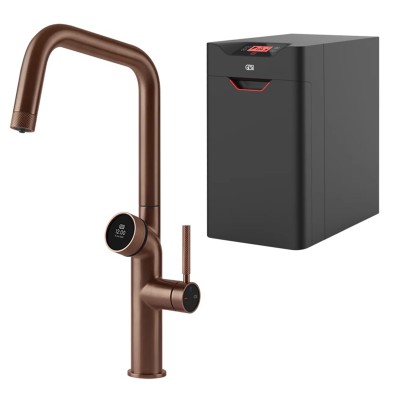 Mezclador digital Gessi Vita 60721 708 + unidad de filtro de agua caliente - cobre