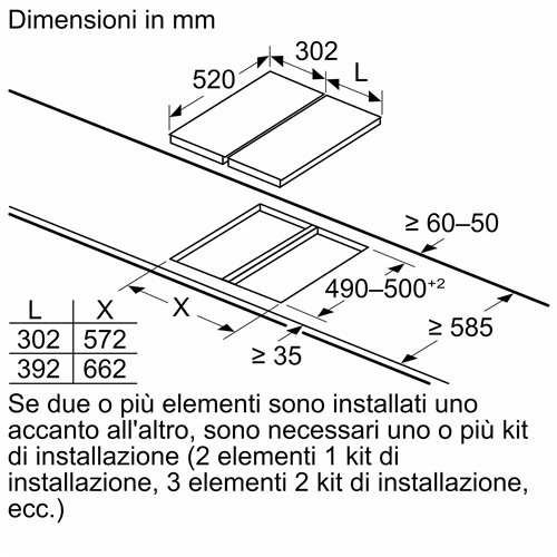 Siemens EX375FXB1E Piano a induzione flex iQ700 30 cm con profili
