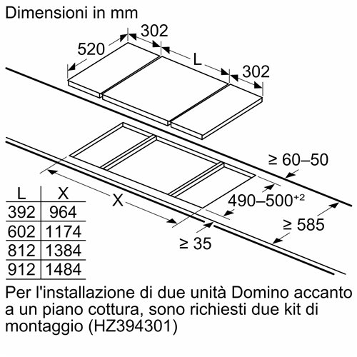 Siemens ET375FFP1E Piano cottura elettrico Domino iQ300 30 cm con profili