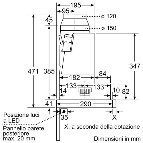 Siemens LI67SA531 Cappa a scomparsa telescopica iQ300 60 cm Grigio metallizzato