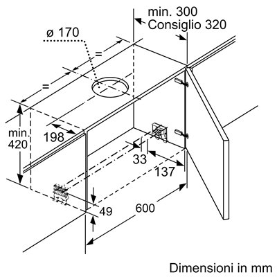 Siemens LI67SA531 Cappa a scomparsa telescopica iQ300 60 cm Grigio metallizzato