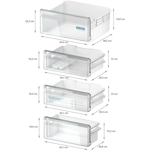 Siemens KI96NNSE0 Frigorifero combinato da incasso iQ100 193.5 x 54.1 cm cerniera a traino