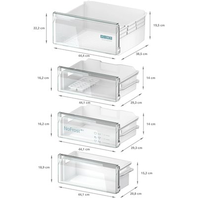Siemens KI96NNSE0 Frigorifero combinato da incasso iQ100 193.5 x 54.1 cm cerniera a traino