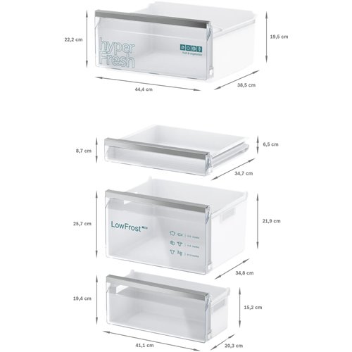 Siemens KI86VVSE0 Frigorifero combinato da incasso iQ300 177.2 x 54.1 cm cerniera a traino