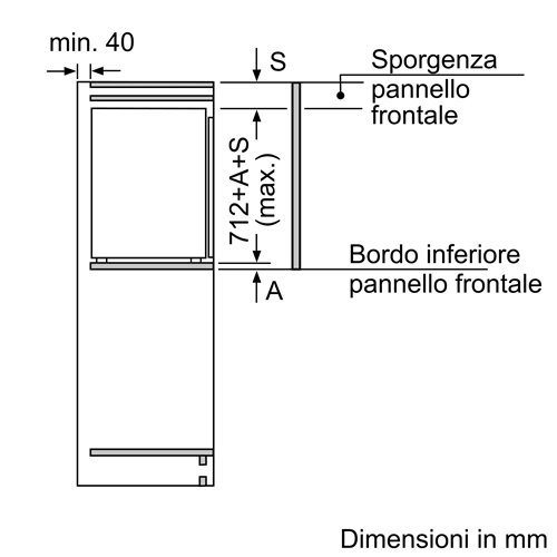 Siemens GI11VADE0 Congelatore da incasso iQ500 71.2 x 55.8 cm cerniera piatta soft closing