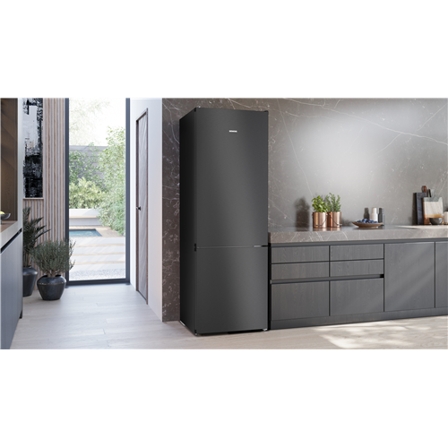 Siemens kg49nvxdg iQ300 frigorifero combinato libera installazione 70 cm inox nero