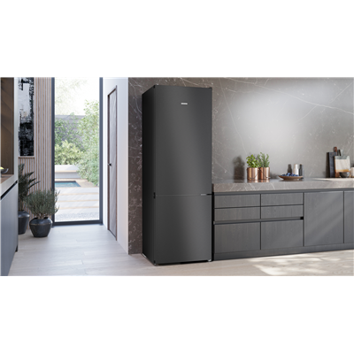 Siemens kg49nvxdg iQ300 frigorifero combinato libera installazione 70 cm inox nero
