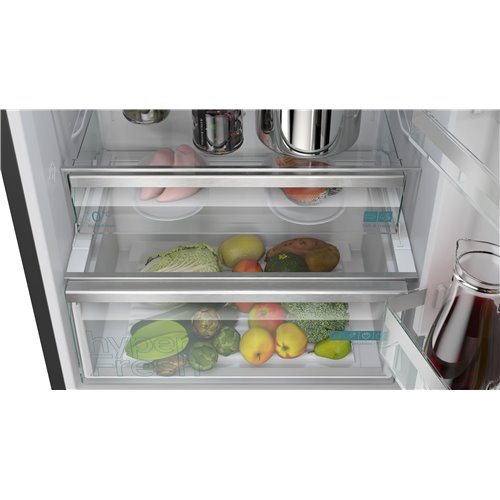 Siemens kg49nvxdg iQ300 frigorifero combinato libera installazione 70 cm inox nero