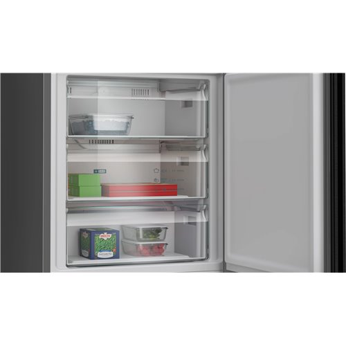 Siemens kg49nvxdg iQ300 frigorifero combinato libera installazione 70 cm inox nero