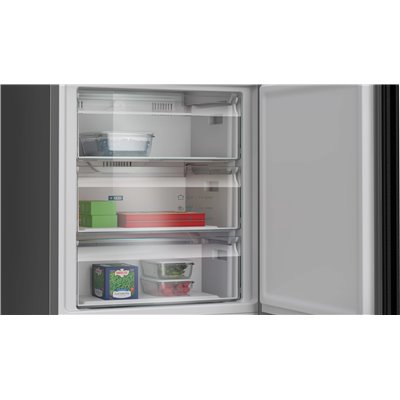 Siemens kg49nvxdg iQ300 frigorifero combinato libera installazione 70 cm inox nero