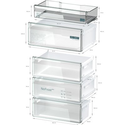 Siemens kg49nvxdg iQ300 frigorifero combinato libera installazione 70 cm inox nero