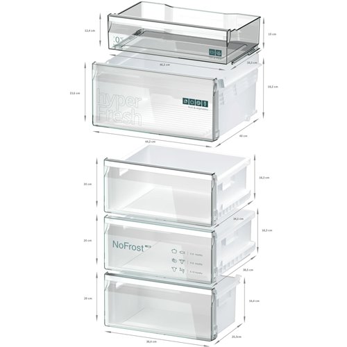 Siemens kg39nvidg iQ300 frigorifero combinato libera installazione 60 cm inox