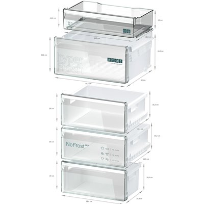Siemens kg39nvidg iQ300 frigorifero combinato libera installazione 60 cm inox