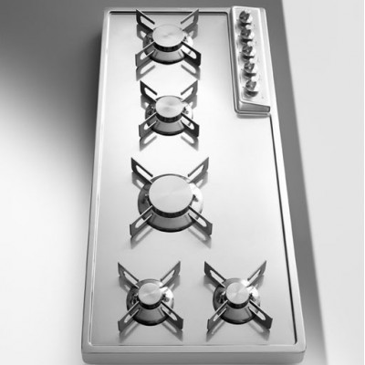 Alpes Inox a 498/5g  Freistehender Gasherd 100 cm Stahl