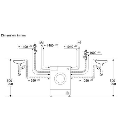 Siemens wk14d490eu iQ500 lavasciuga da incasso scomparsa totale 60 cm