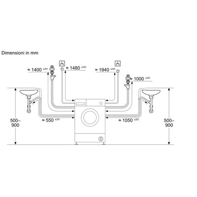 Siemens wk14d490eu iQ500 lavasciuga da incasso scomparsa totale 60 cm