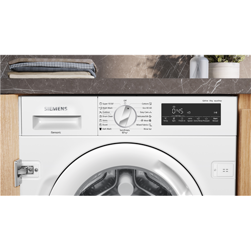 Lave-linge intégrable Siemens iQ700 (WI14W542EU), 60 cm, 8 kg