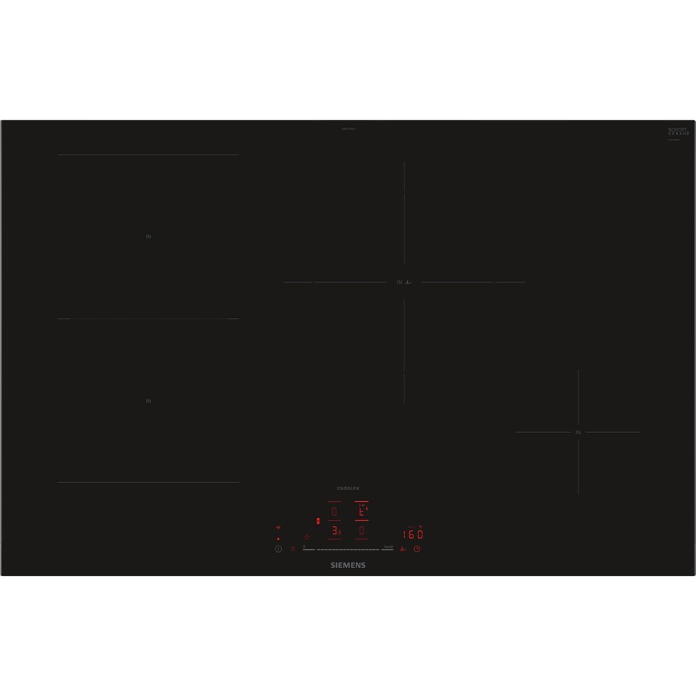 Siemens ed877hsc1e iQ500 80cm black SL induction hob