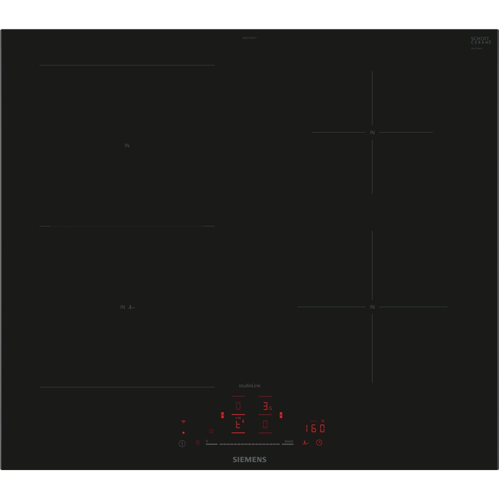 Siemens ed677hsc1e iQ500 60cm black SL induction hob
