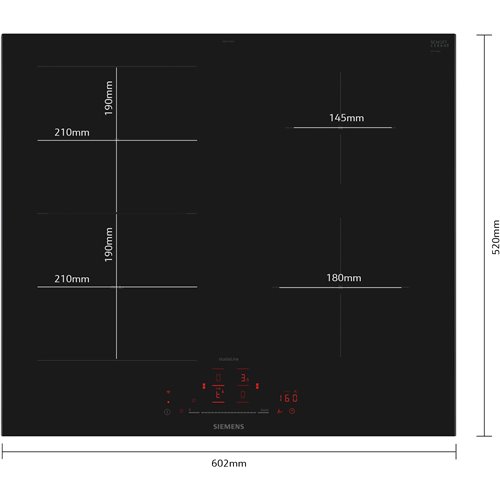 Siemens ed677hsc1e iQ500 60cm black SL induction hob