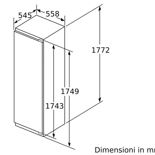Siemens studioLine GI81NSCE0 Congelatore da incasso iQ500 177.2 x 55.8 cm cerniera piatta soft closing