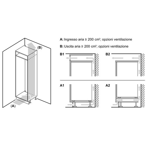 Siemens studioLine GI81NSCE0 Congelatore da incasso iQ500 177.2 x 55.8 cm cerniera piatta soft closing