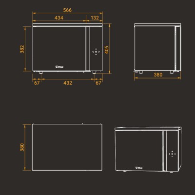 Irinox d2000200 Fresco Élite Tisch-Schnellkühler – dunkelgraues Glas