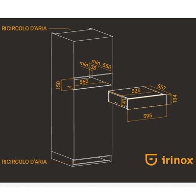 Irinox hv15235c001 Vinoteca 15 Einbau-Weinkühlschrank, Höhe 15 cm, schwarzes Glas