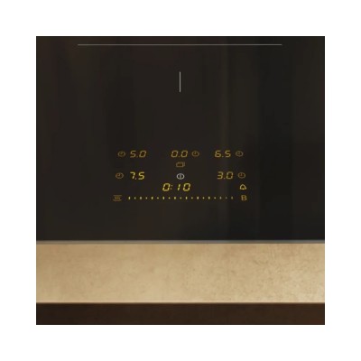 Placa de inducción Miele km 8484 fl de 80 cm con vitrocerámica negra.