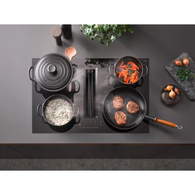 Miele kmda 7272-1 fl piano induzione con cappa integrata - nero