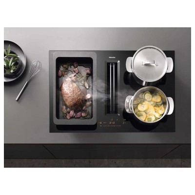 Miele kmda 7473-1 fl piano induzione con cappa integrata - nero