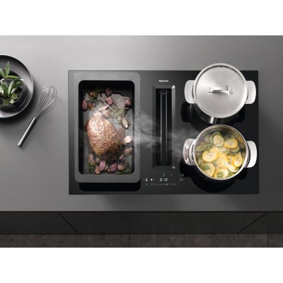 Miele kmda 7473-1 fr piano induzione con cappa integrata 80 cm nero