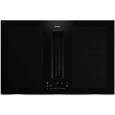 Miele kmda  7676-1 fl piano induzione con cappa integrata 80 cm - nero