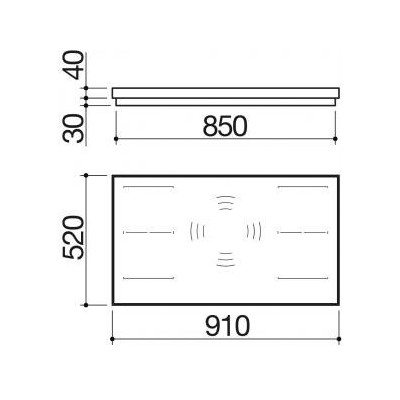 Barazza 1pks90n kasai induction hob 90 cm space