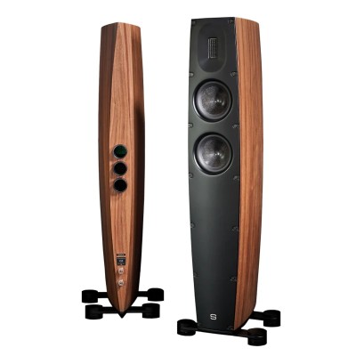 Scansonic hd q3 coppia diffusori da pavimento - legno noce