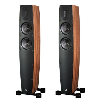 Scansonic hd q3 coppia diffusori da pavimento - legno noce