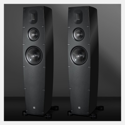 Scansonic hd q8 coppia diffusori da pavimento - nero