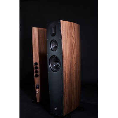 Scansonic hd q8 coppia diffusori da pavimento - legno noce