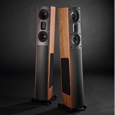 Scansonic hd MB3.5 B coppia diffusori 3 vie hi-fi da pavimento - legno noce