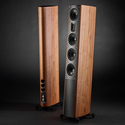 Scansonic hd MB5 B coppia diffusori da pavimento 2.5 vie hi-fi - legno noce